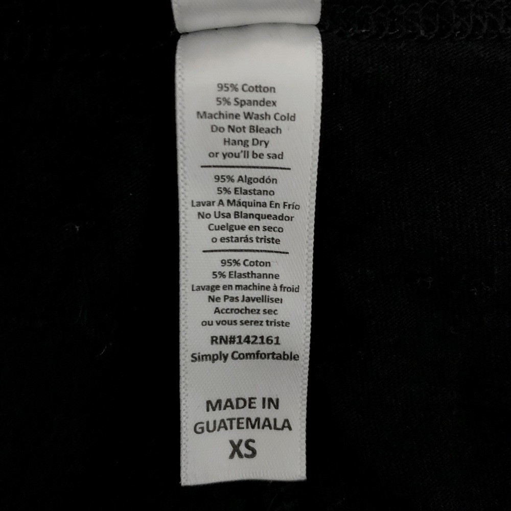 LuLaRoe Perfect-T Solid Black Tee - Picture 3 of 3